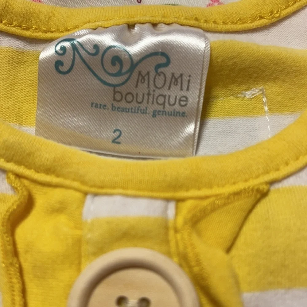 Momi boutique yellow tinker bell dress size 2 GUC